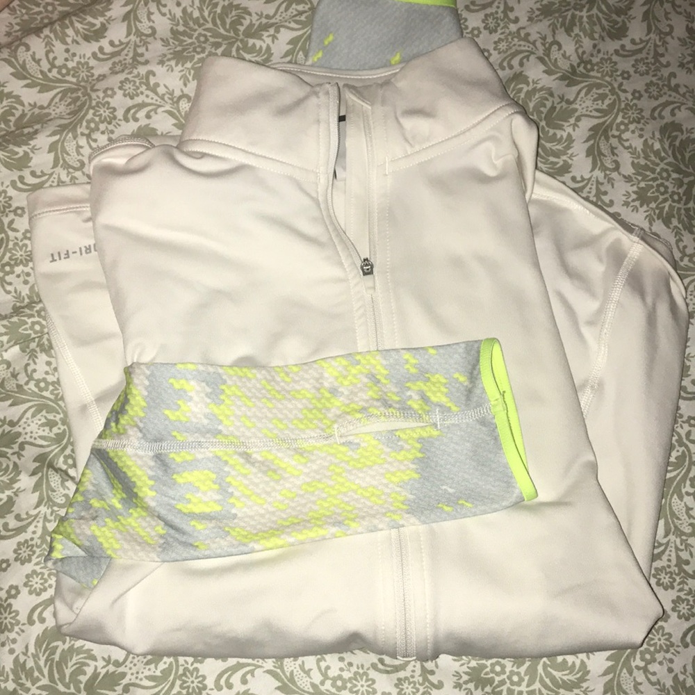 Nike running top with Aztec print arms